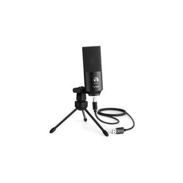 Imagem de Microfone Condensador Fifine, Cardióide, USB, Preto - K680
