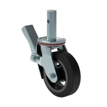 Imagem de Rodízio para Andaime GCAEL 62 BR FP 1.1/4 x 6" Giratório com Freio - S