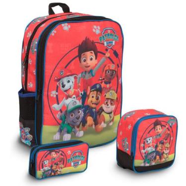 Imagem de Kit Mochila Infantil Costas Patrulha Canina Grande Reforçada - Plike