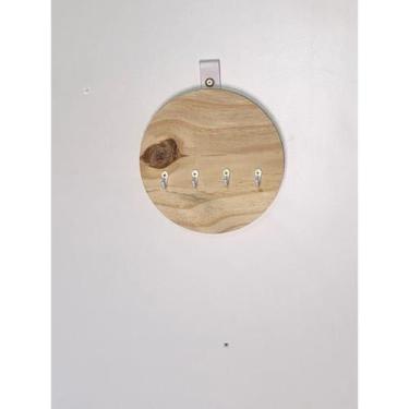 Imagem de Porta chave  madeira pinus - PRATELEIRA.COM, Branco
