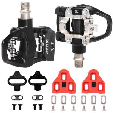 Imagem de BUCKLOS Pedais de bicicleta Look Delta, SPD Spin Bike – Compatível com Peloton & Shimano SPD Fit Alumínio Road Bike/Ciclismo Indoor Outdoor (Substituição de Pedal de Clipes de 9/40.6 cm)