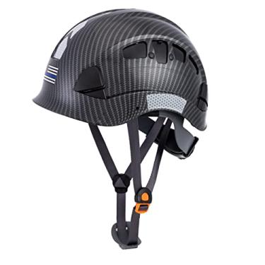 Imagem de LOHASTAR Capacete de Segurança Ventilado Capacete de Trabalho de Fibra de Carbono Capacetes de Trabalho de Construção Aprovados Pela Osha Capacete de Construção Cascos de Construçã (6 1/2 A 8")