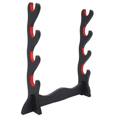 Imagem de Suporte de veludo acolchoado de veludo para proteção de feltro de espada samurai Katana Wakizashi Tanto Holder, 4 Layer