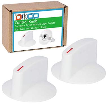 Imagem de DIKOO WH1X2721 Maçaneta de lavadora a seco para GE Hotpoint Kenmore RCA máquina de lavar substitui 2314, AP2044893, WE01X10033, PS271094 (pacote com 2)