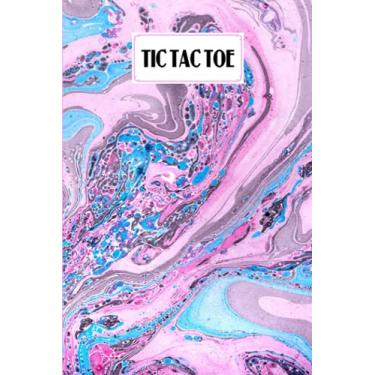 Imagem de Tic Tac Toe: Games Fun Activities for Kids With Marbled Pink Cover Design | 100 Pages, Size 6" x 9" by Liselotte Scholz