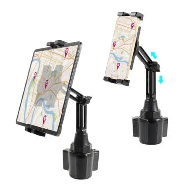Imagem de Peastrex Suporte de copo para tablet para suporte de carro, porta-copos de carro, suporte de telefone ajustável, para tablet, caminhões, acessórios de carrinho de golfe para iPad, iPhone, Samsung,