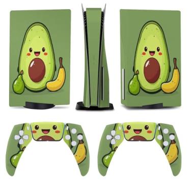 Imagem de Buyidec Engraçado abacate para PS5 Skin Console e Controlador Acessórios Capas Anime Vinil Capa Adesivo Conjunto Completo para Playstation5 Disc Edition