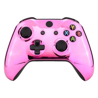 Imagem de eXtremeRate placa frontal cromada para Microsoft Xbox One S e Xbox One X Controller, Chrome Pink