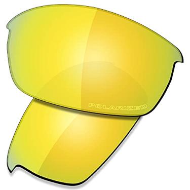 Imagem de SAUCER Lentes de reposição premium e kits de borracha para Oakley Flak Jacket | Flak Jacket Low Bridge Fit Óculos de sol de alta definição - Ouro 24K polarizado