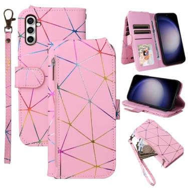 Imagem de Furiet Capa carteira para Samsung Galaxy S24 Plus/S25 Plus S24+ S25+ 5G com cordão de pulso, 9+ compartimentos para cartões com zíper, capa de telefone com suporte de cartão para S24Plus 24S + S 24