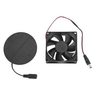 Imagem de Ventilador Solar, Kit de Ventilador de Painel Solar de Silício Monocristalino de 10 W Ventilador Solar de Estufa Ventilador Solar de Sótão Ventilador de Exaustão Movido a Energia