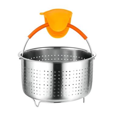 Imagem de GREATLINK vaporizador de alimentos para cozinhar, cesta de vaporizador de vegetais para acessórios de panela instantânea 3 qt, cesta de vaporizador de aço inoxidável para panela, vegetais, p