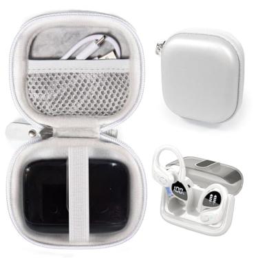 Imagem de CaseSack Capa para fones de ouvido esportivos Aptkdoe 75hrs 5.3, fones de ouvido estéreo 2024, graves profundos com ganchos, microfone com cancelamento de ruído ENC, fone de ouvido à prova d'água IPX7