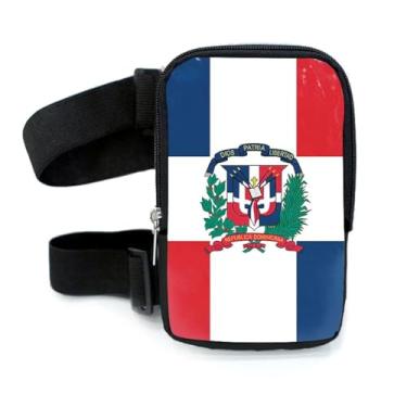 Imagem de Bolsa de coxa com bandeira | Arnês de perna para mulheres | Bolsa de cintura para atividades ao ar livre | Pochete de caminhada de carnaval com alças ajustáveis, República Dominicana, One Size, Bolsa