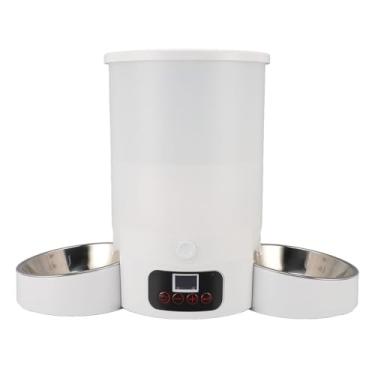 Imagem de Alimentador de Cães de Aço Inoxidável Alimentador Automático de Gatos Com Tigelas Duplas de Aço Inoxidável Alimentação Cronometrada Inteligente Grande Capacidade Limpeza Fácil (A)