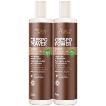 Imagem de Kit 2 Gelatina Ativadora Apse Apice Crespo Power Umidificadora Cabelo Profissional Vegano 300ml