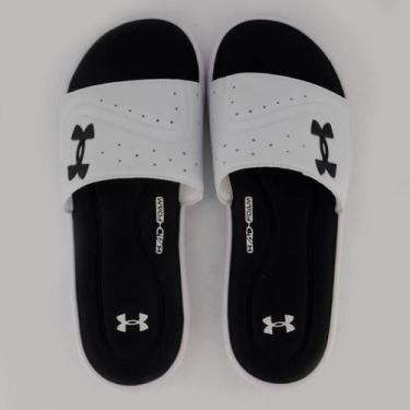 Imagem de Chinelo Under Armour Ignite VI SE Branco e Preto, 39-40