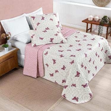 Imagem de Cobre Leito Casal Queen Estampado Dupla Face 200 Fios Avere - Bia Enxo