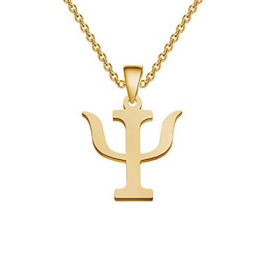 Imagem de HOLLP Colar com símbolo psi, pulseira, psicologia, psiquiatria, símbolo psiquiátrico, pingente de colar, pulseira, alfabeto grego, joia de sinal médico, Metal, Sem Pedra Preciosa