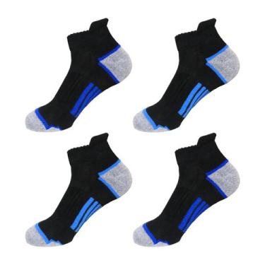Imagem de Kit 4 Meia Azul para Corrida Masculina e Feminina Trend Up Cano Curto 