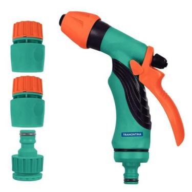Imagem de Conjunto Para Irrigação Tramontina Com Engates Rápidos E Hidropistola 