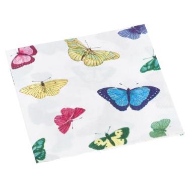 Imagem de Conjunto de 20 guardanapos de papel para coquetel Entertaining with Caspari Papillon, pérola