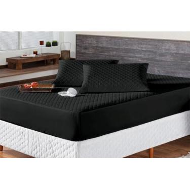 Imagem de Protetor de Colchão Impermeável Matelado Branco para Cama Casal Box Mi