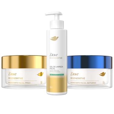 Imagem de Kit Dove Regenerative Gel de Limpeza Facial Pele Oleosa e Acneica 300ml + Hidratante Diurno FPS 30 50g + Hidratante Noturno 50g (3 Produtos)
