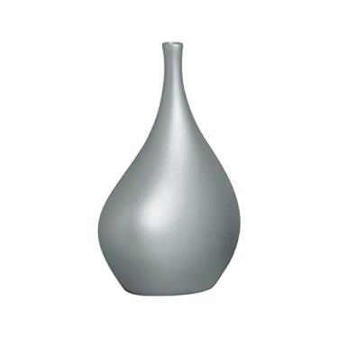 Imagem de Vaso Decorativo de Cerâmica para Sala Cristal Grande Cinza Fosco