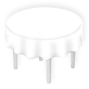 Imagem de Toalha de Mesa de TNT Redonda - 1 uni cor BRANCO 1,35 Diâmetro