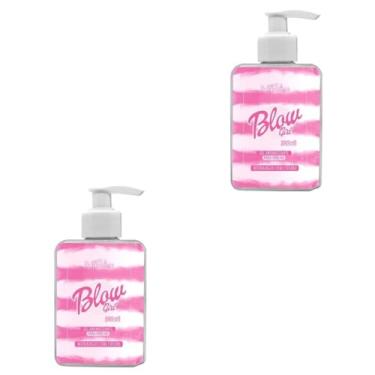 Imagem de KIT 2 UNIDADES Blow Girl Gel Corporal Beijável Aromatizante, Gel e Creme Beijável Morango com Creme, 320ml, Absorção Rápida, Aroma Adocicado - Hot Flowers - KIT 2 UNIDADES