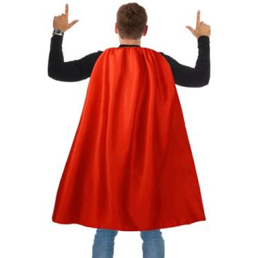Imagem de Capas e máscaras de super-herói adulto – Capas de vampiro de Halloween, capas para adultos, cosplay, festa à fantasia, Vermelho, 120cm