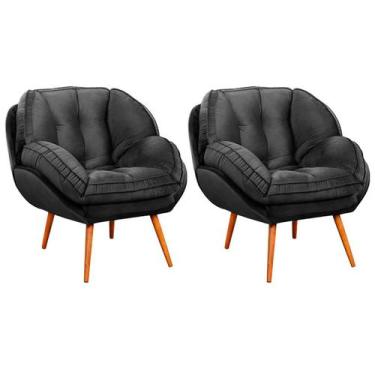 Imagem de Kit 2 Poltronas para Sala e Escritório Decorativas Vitória - Konfort, 