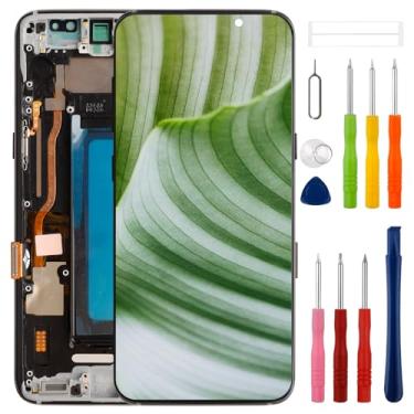 Imagem de [com moldura] Conjunto digitalizador de tela sensível ao toque TFT LCD SWARK para Galaxy S8 5,8'' SM-G950 com kit de ferramentas de reparo atualizado - sem função de impressão digital