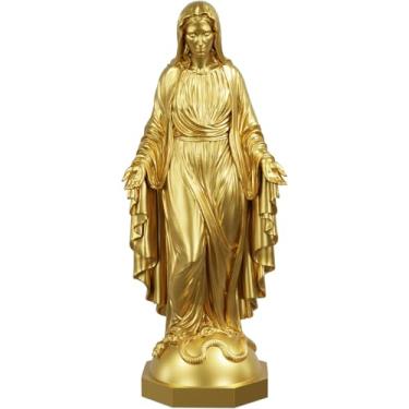 Imagem de Estátua Religiosa Imagem Nossa Senhora - Santa Maria Mãe de Jesus (Cor Ouro)