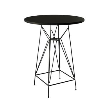 Imagem de Mesa Bistrô Alta Eames Eiffel 60cm Preta Base Ferro Preto