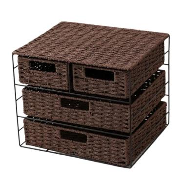 Imagem de Bothyi Caixa de armazenamento de armazenamento artesanal Organizador de brinquedos de animais de estimação Tipo de gaveta de várias camadas Grugador de