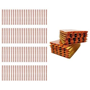 Imagem de Kit 100 Reparos Refil Macarrão Para Furo Pneu Sem Câmara Carro Moto Revenda Lojista