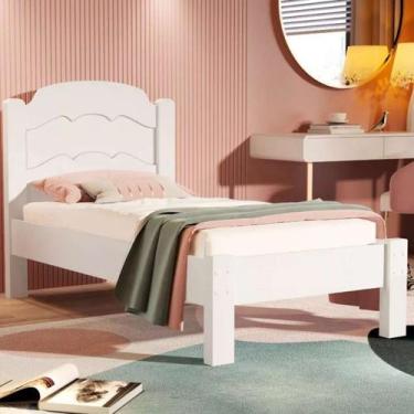Imagem de Cama Solteiro 100% MDF Reforçada Padrão Tradicional 188x88 Juvenil - H