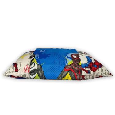 Imagem de Jogo de Cama Microfibra Solteiro Estampado Spider Man 1,40 m x 2,20 m Com 2 peças