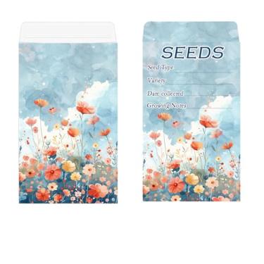 Imagem de Pacotes de sementes de 6 x 10 cm, envelopes de lembrancinhas de casamento, armazenamento de sementes, autovedação, para lembrancinhas de festa de casamento, chá de panela, 100 peças