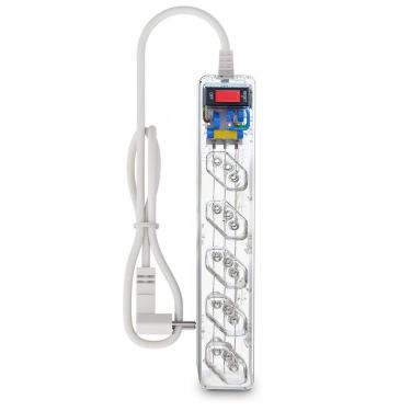 Imagem de Filtro de linha com protetor contra surtos (DPS) - 127/220 volts - 10 amperes - 5 tomadas - 3 pinos - iCLAMPER Energia 5 - LCF