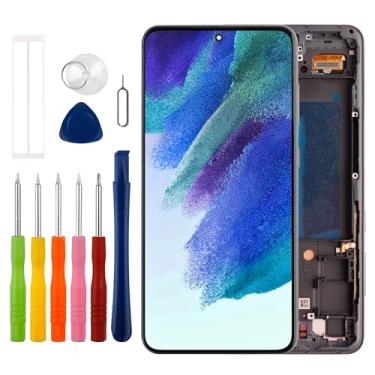 Imagem de [Suporta impressões digitais] [com moldura] Novo conjunto de digitalizador de tela OLED Duotipa para Galaxy S21 FE 5G LCD Diaplay para SM-G990u1/DS G990a G990w com kit de ferramentas de reparo
