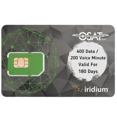 Imagem de OSAT Cartão Sim Pré-Pago Iridium Go! 400 Minutos De Dados / 200 Voz Para Iridium Go! Hotspot Wi-Fi Via Satélite - Ativação E Recarga/Recargas On-Line - Sem Taxa De Ativação - Sem Taxa Mensal