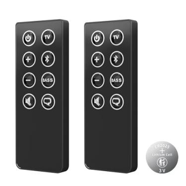 Imagem de 2 peças de controle remoto de substituição para Bose Solo 5 10 15 Sound Bar, compatível com Bose Solo 5 10 15 Series II TV Sound System 410376 418775 431974 845194 740928-1120 838309-1100 com