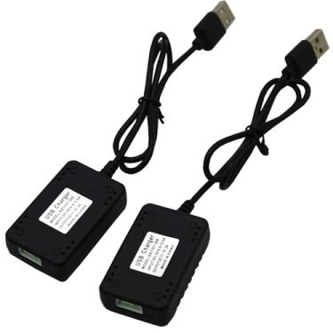 Imagem de Blomiky Pacote com 2 cabos de carregamento USB 11,1V 1500mA XH-4P para bateria Lipo 11,1V 3S 11,1V USB 2