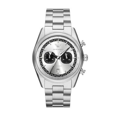 Imagem de Emporio Armani Relógio masculino cronógrafo de aço inoxidável (modelo: AR11636), Prata