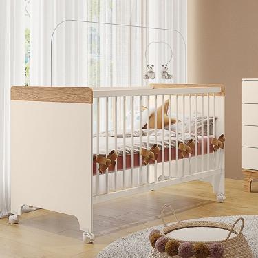 Imagem de Berço Cama Infantil Doçura Off-white/savana