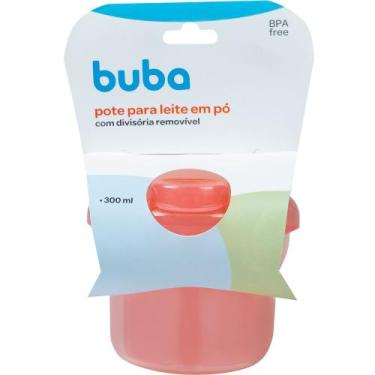 Imagem de Pote BUBA para Leite em Pó com Divisória - Rosa 300ml
