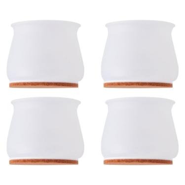 Imagem de Protetor Com Feltro Pezinho De Mesa Cadeira Móveis 4 Un Branco